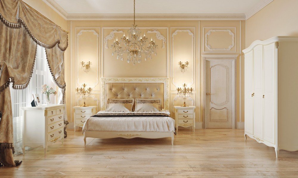 Прикроватная тумбочка с 3 ящиками светло-бежевая с золотом Romantic Gold KREIND ROMANTIC GOLD 00-3879961 Разноцветный;бежевый Santreyd  - Вид №3