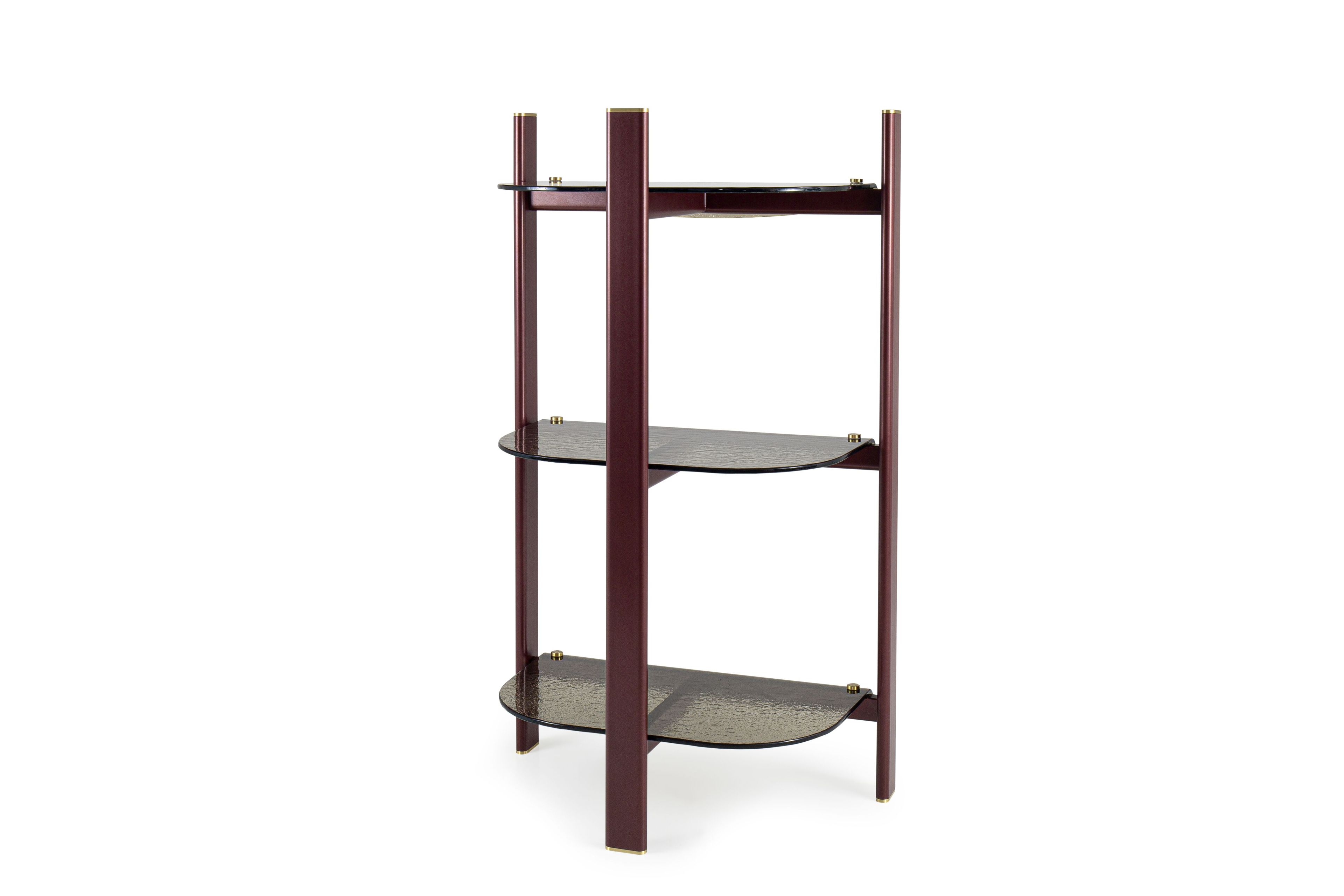 Отдельно стоящий книжный шкаф из металла и стекла Borzalino PETRA ARCH-00103714 - Вид №6