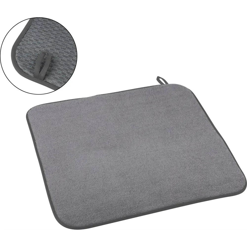 Коврик для сушки посуды KONSENSA 44x42 см микрофибра цвет серый STLM-2206427 - Вид №1