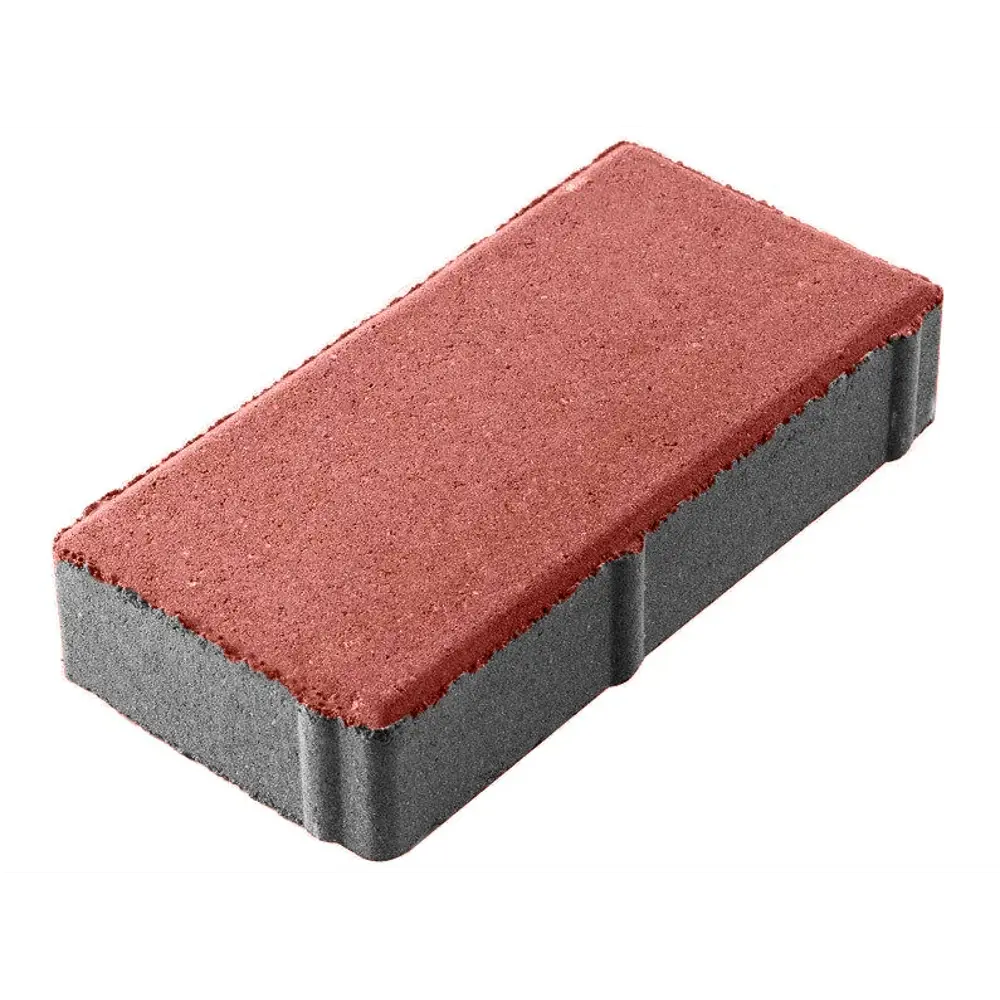 Плитка тротуарная 100x200x40 мм красная двухслойная 82274680 STLM-2180220 Santreyd 