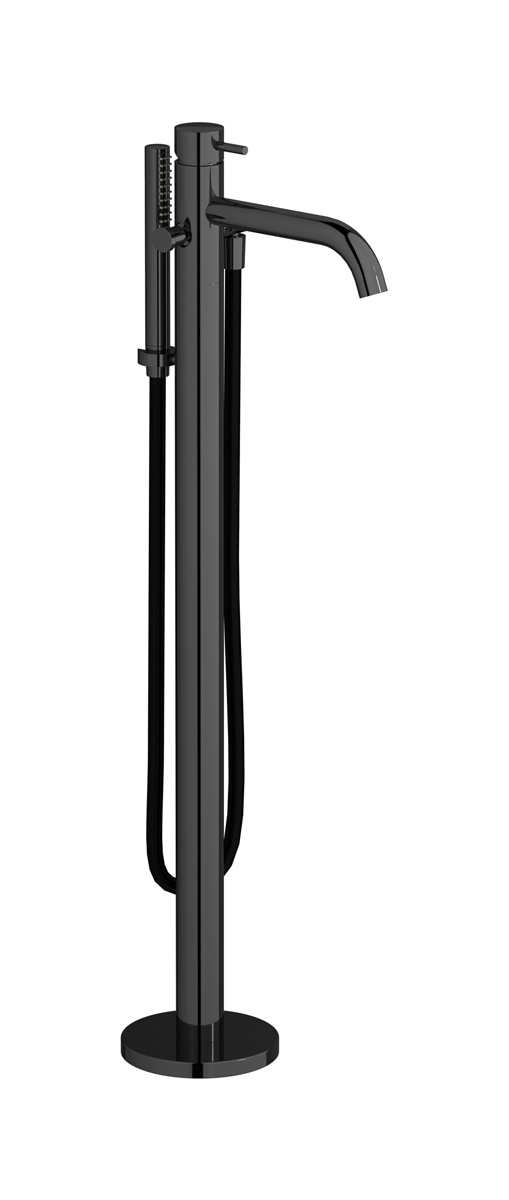 Напольный смесиель для ванны с встроенным душем. WE ARE IB mt399cf Black Chrome MilanoTorino 