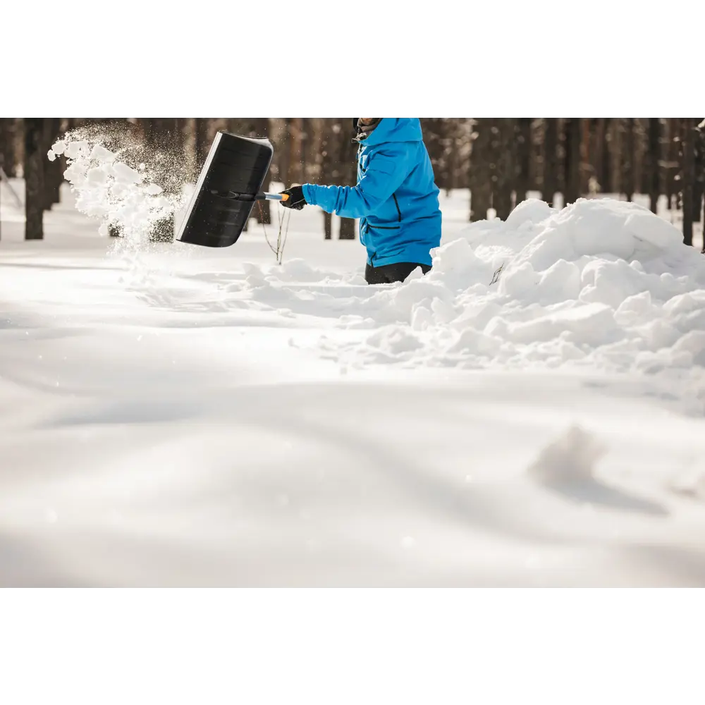 Лопата для уборки снега Fiskars X-series 52x143 см пластик с черенком 89145567 STLM-2085716  - Вид №7