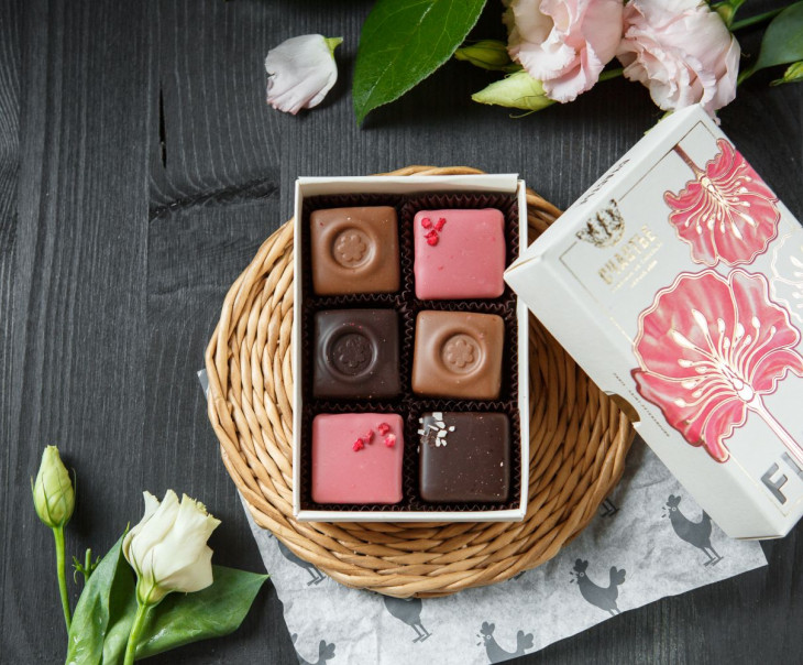 9537 Набор шоколадных конфет "Les Fleurs " 6 шт. Вкусляндия 