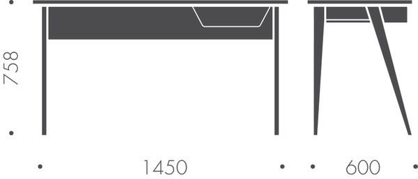 Heavens Прямоугольный стол из орехового дерева с ящиками Teo sun-id-1486192 - Вид №2