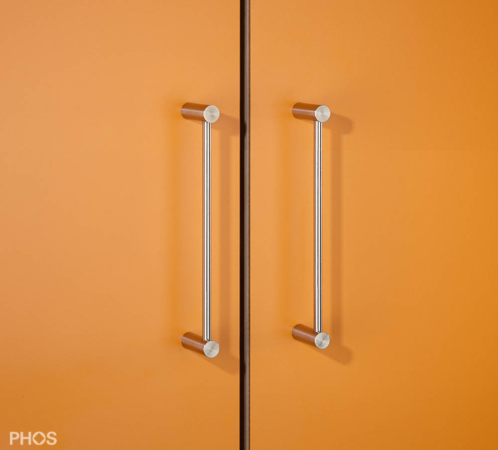 BG6-96E Изогнутая рукоятка с концевыми скобами, рукоятка ø6 мм, длина 9,6 см. PHOS 