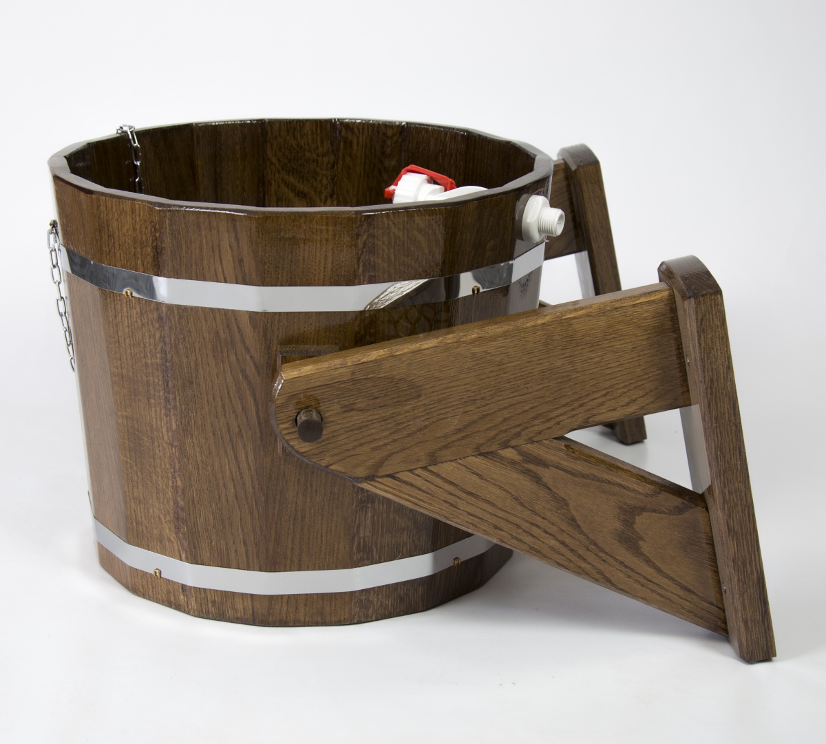 150 Обливное устройство из дуба 20 литров (дуб морёный) Alyarus  - Вид №4