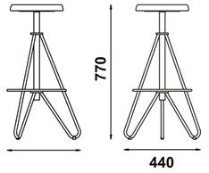 Adico Барный стул из дерева с подставкой для ног sun-id-1376865 - Вид №2