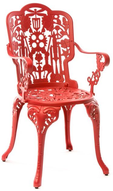 Seletti Садовый стул из алюминия с подлокотниками Industry 18684 - Вид №1