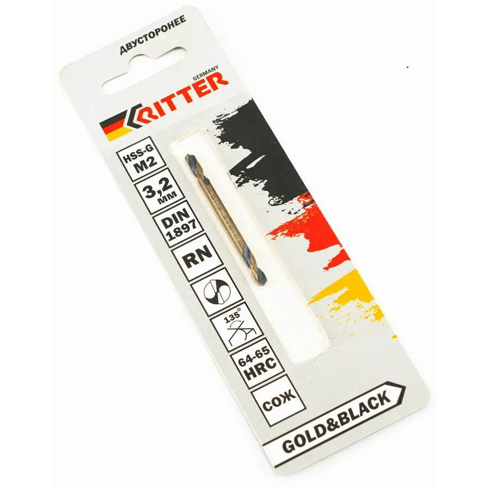 Сверло спиральное по металлу HSS-G Ritter EC 3.2x49 мм 89391883 STLM-2181875 