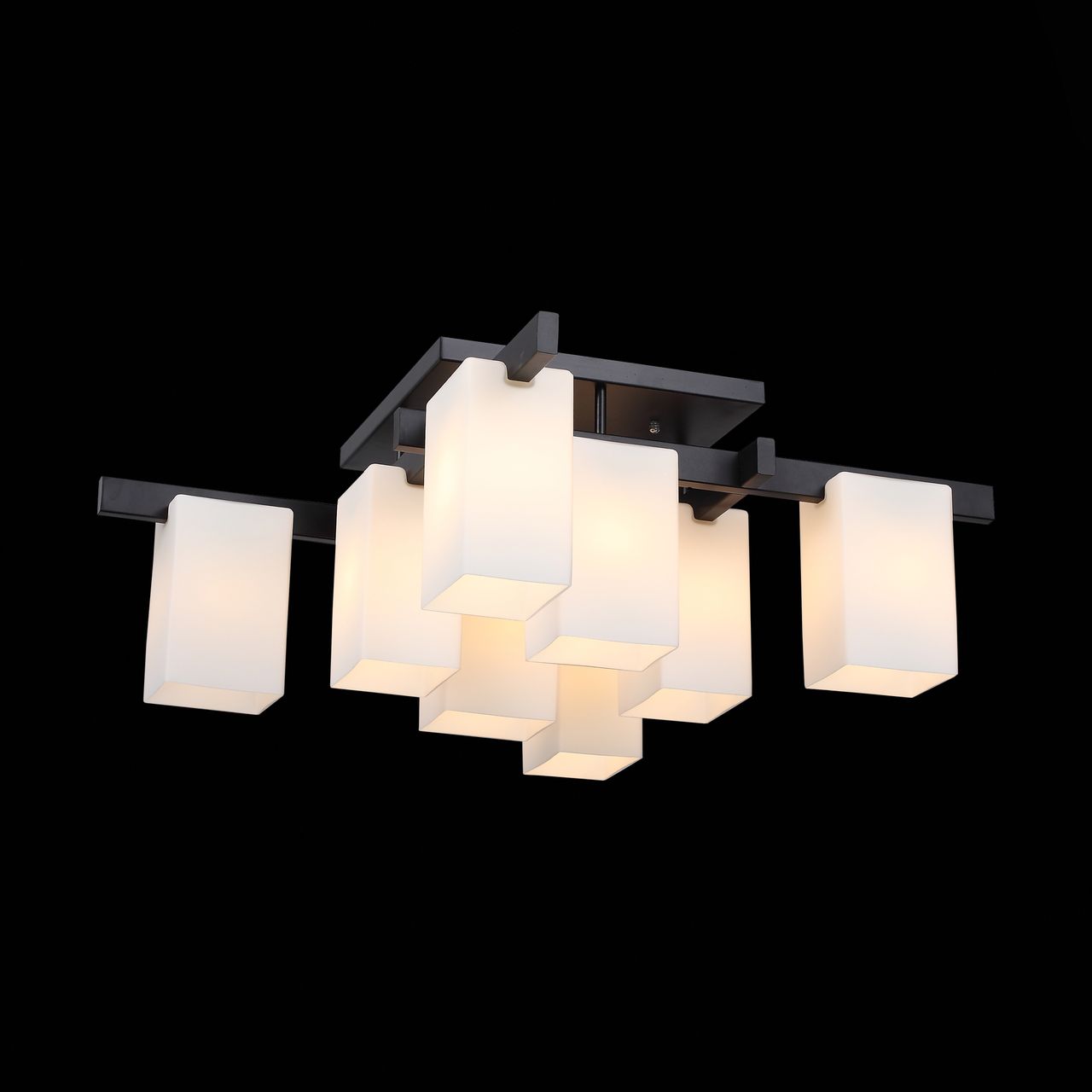 Потолочная люстра ST Luce Caset SL541.402.08 ST LUCE ДИЗАЙНЕРСКИЕ, CASET BLACK 109080 Белый  - Вид №1