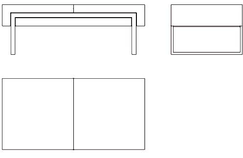Milla & Milli Нижний стол на санях из массива дерева с отсеком для контейнера Offset sun-id-1510283 - Вид №10