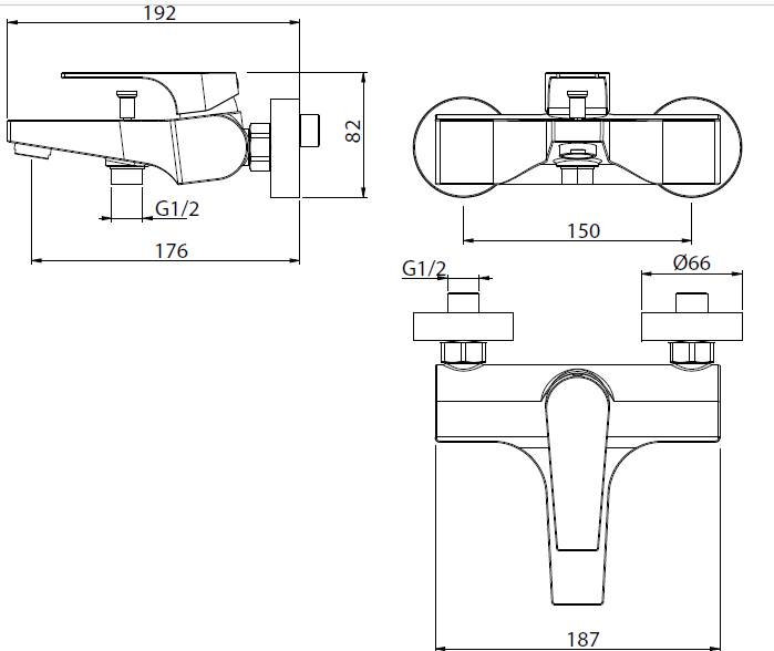 MAR00100 Смеситель M&Z Marina Santreyd - Вид №1