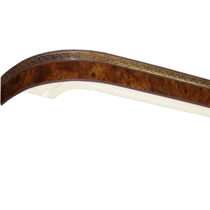 Карниз шинный двухрядный Domlegrand Грация 240 см пластик цвет корень ореха