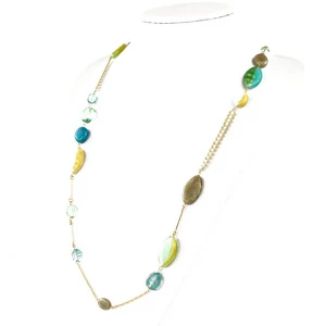 3837 ORIGINALMURANOGLASS Колье Лилия - Коллекция Antica Murrina - муранское стекло OMG 88 см