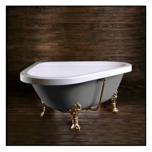 Ванна Akcjum Camelia WR-07-05-Br-M угловая серая с золотыми ножками