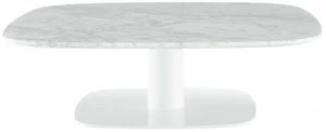 Ligne Roset Низкий квадратный журнальный столик из каррарского мрамора Alster 0050dn2l