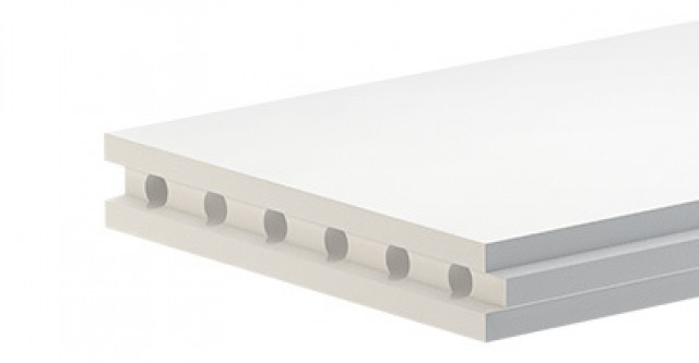 Пазогребневая плита Гипсополимер 667х500х80мм пустотелая обычная 7198 - Вид №1