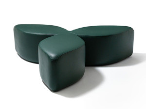 Кожаный пуф