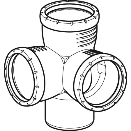 GEBERIT 393.559.14.1 Крестовина двухплоскостная Geberit Silent-Pro 87,5°  - Вид №1