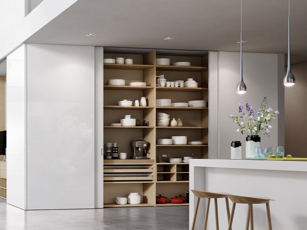 Раздвижные стеклянные двери для шкафов raumplus S800 ARCH-00097359 - Вид №1