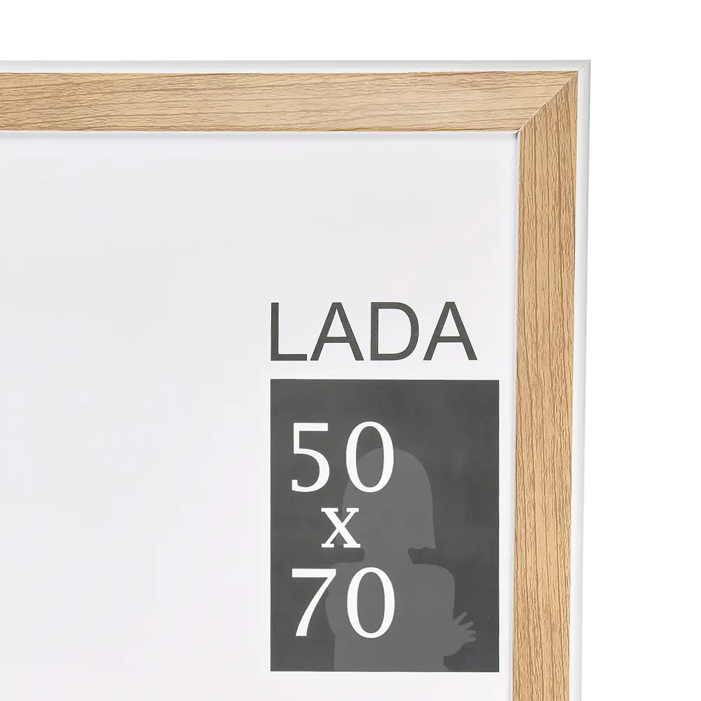 Рамка Lada 50x70 см пластик цвет белый/дуб 85947342 STLM-2013589 Santreyd  - Вид №1