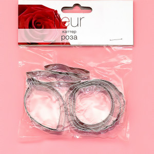 02-0105 Форма (каттер) №16 цветок розы (большой) Fleur