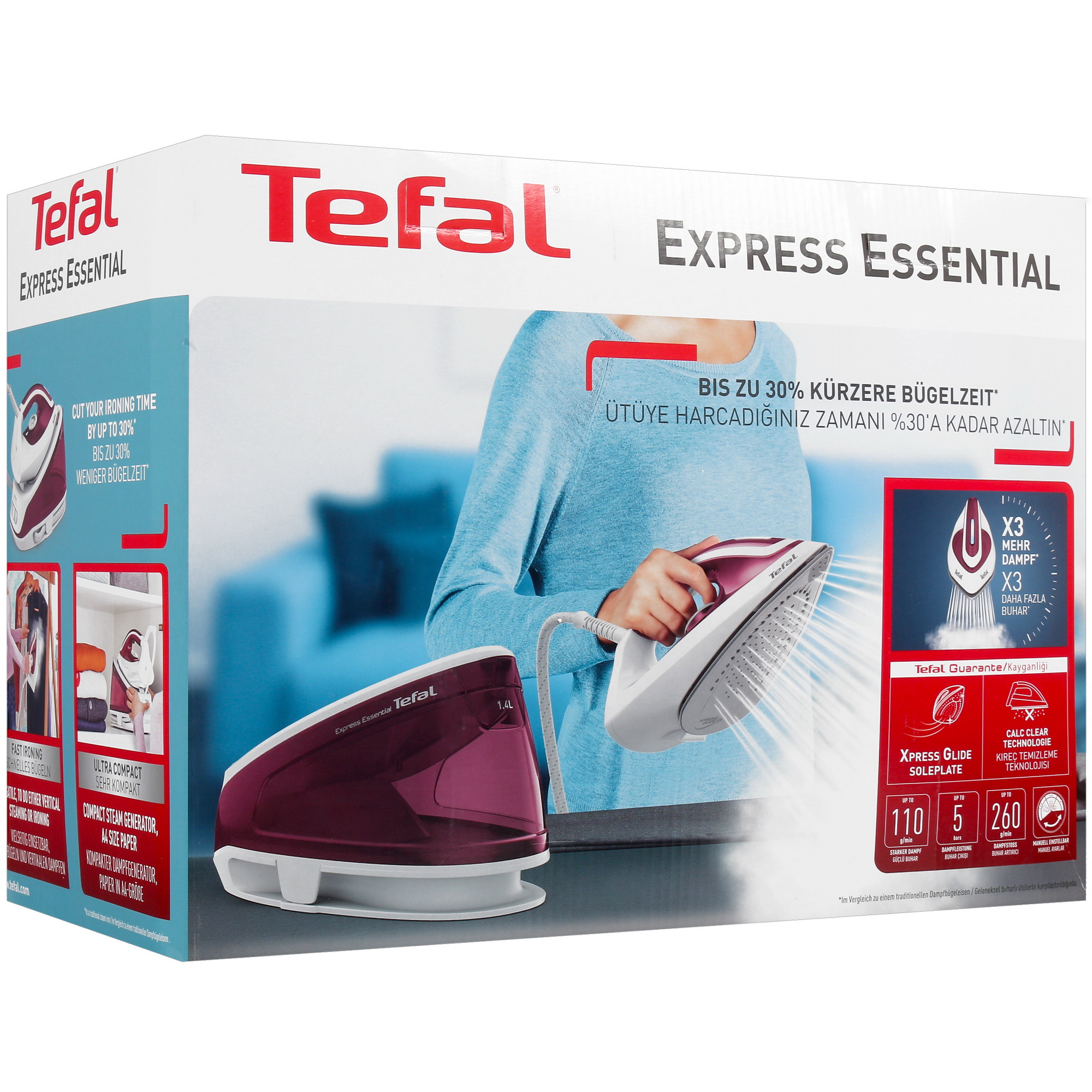 1651889 Парогенератор Tefal Express Essential SV6110E0 бордовый STDN-0062712 - Вид №11