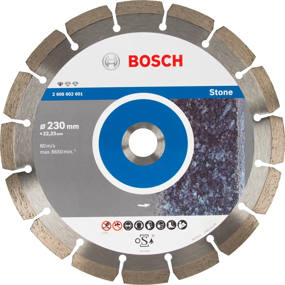 Диск алмазный по бетону и кирпичу Bosch Professional for Stone 2608602601 сегментный 230x22.2x1.8 мм 82136714 STLM-2125022 