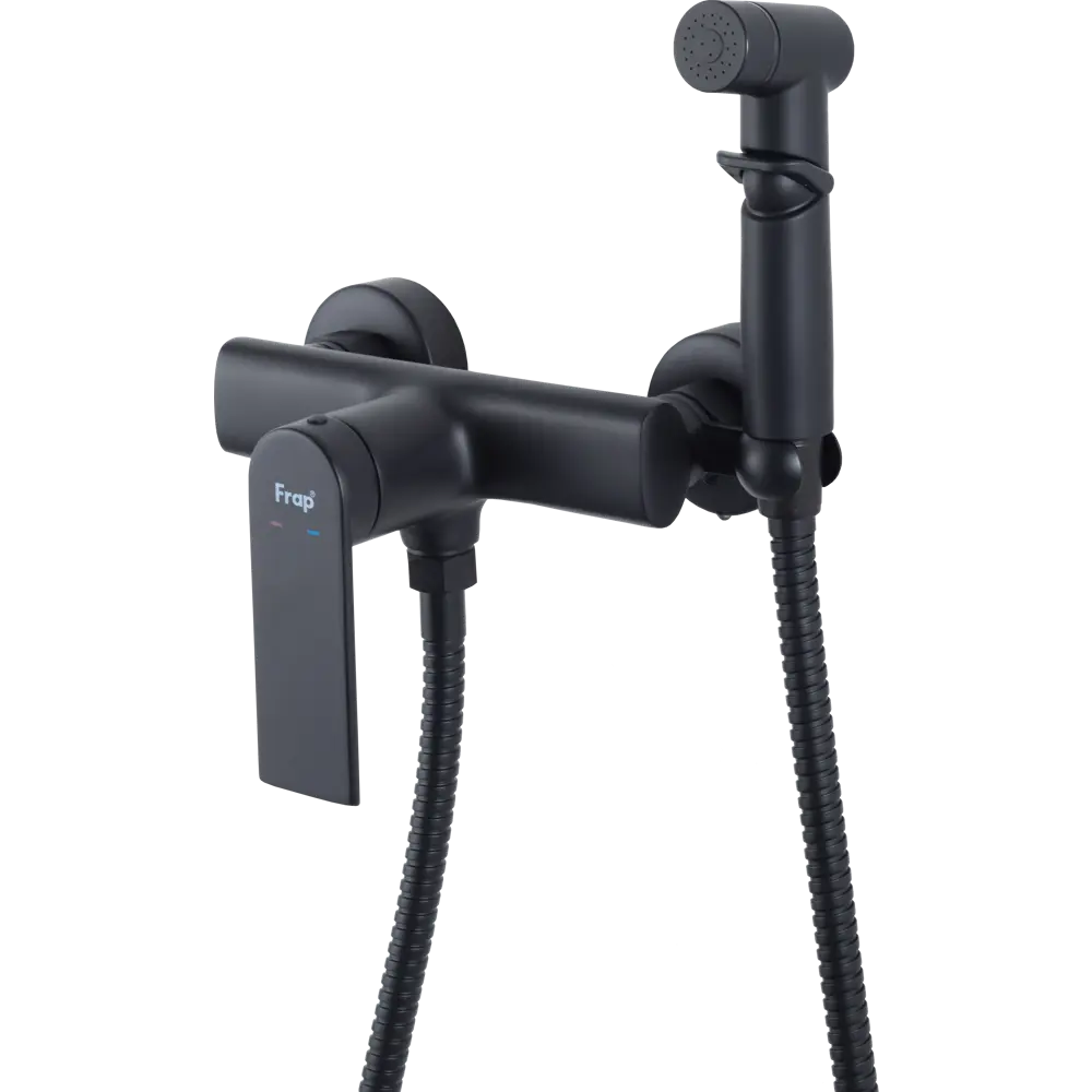 89359054 Гигиенический душ Frap Arne F20204-6, набор со смесителем, цвет черный матовый STLM-0977687  - Вид №2
