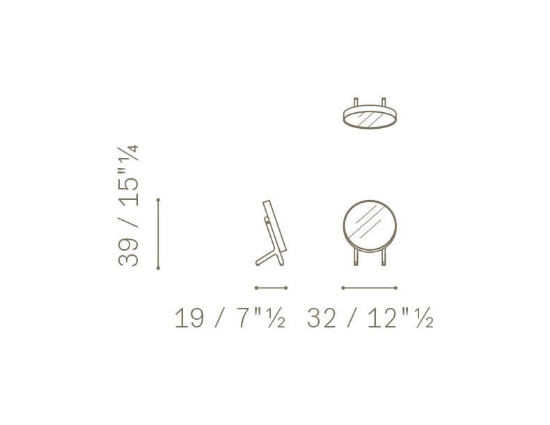 Настольное зеркало Poltrona Frau коллекция-мебель и аксессуары ARCH-00112003 - Вид №2