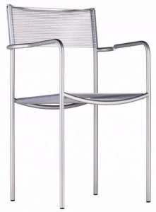 Alias Штабелируемый стул из стали и пвх с подлокотниками Spaghetti