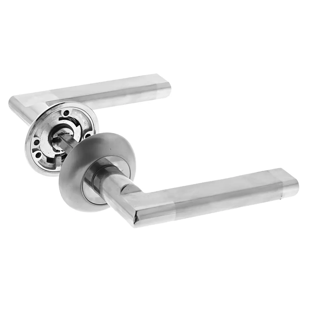 Ручки дверные на розетке Inspire ZC-12-D1/H1, ЦАМ, цвет матовый никель STLM-2192704