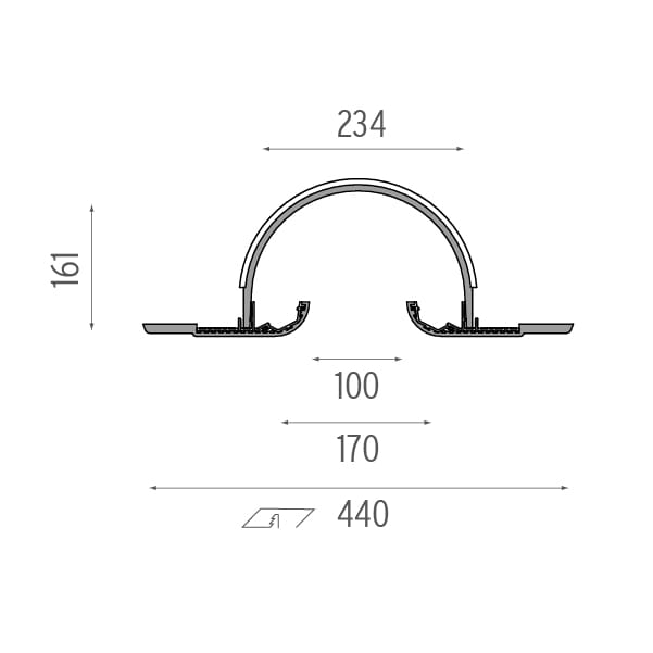 Профиль линейного освещения для светодиодных модулей Flos Soft Collection-Linear ARCH-00142880 - Вид №3