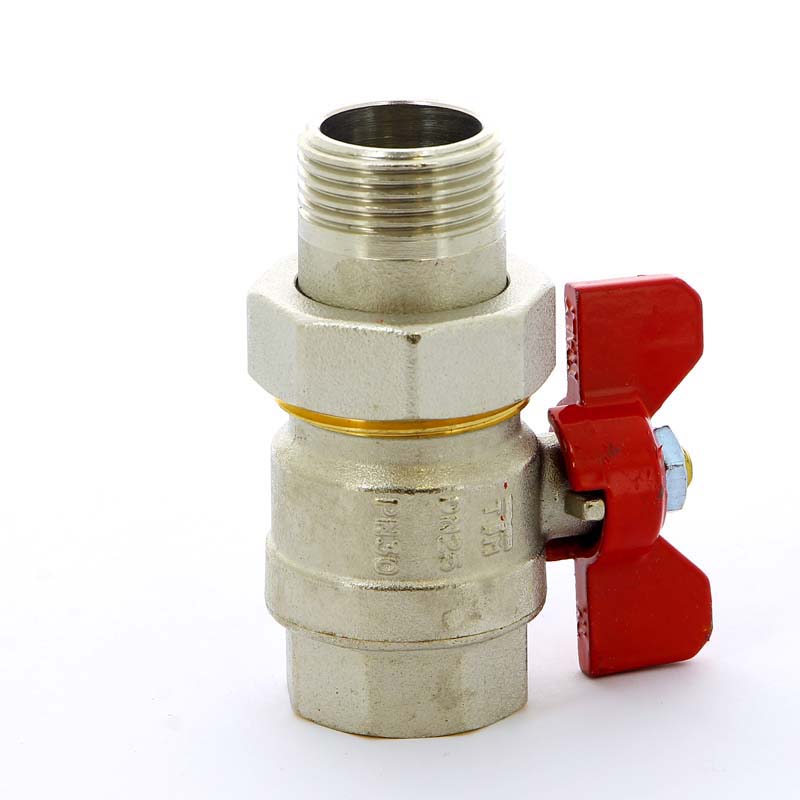 Кран шаровой НВ с разъемным соединением для коллектора бабочка TIEMME 1" 2120002 - Вид №2