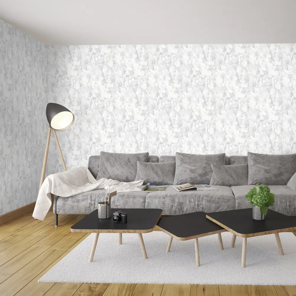 Обои флизелиновые Grandeco Life Aria серые 1.06 м GDR107013 85237319 STLM-2191079 GRANDECOLIFE - Вид №3