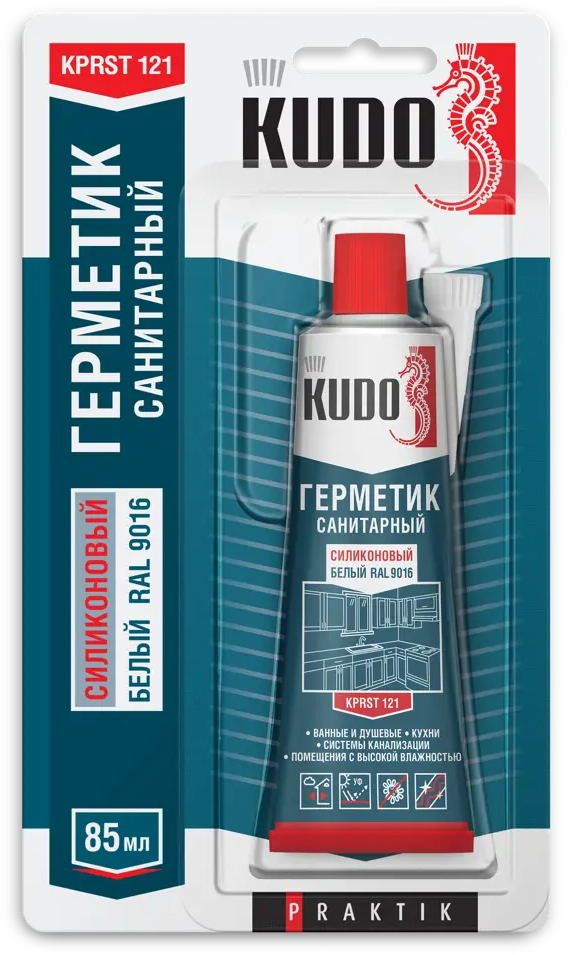 Санитарный силиконовый герметик KUDO для влажных помещений 84579990