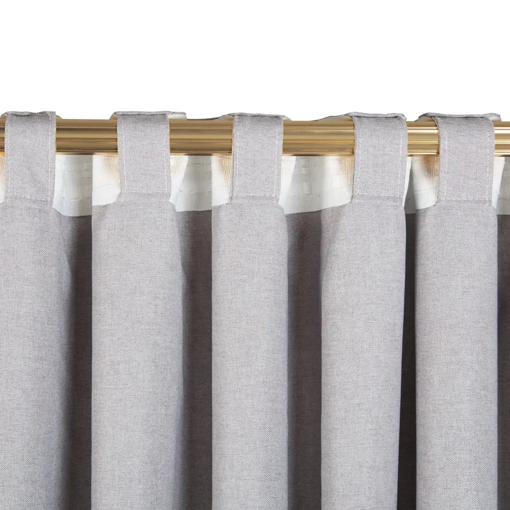 KREAFORTA Teora — штора на ленте с невидимыми петлями, серый 200x280 см 89405482 STLM-1577587 - Вид №2