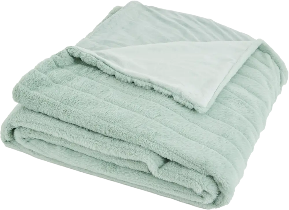 Santreyd Retro-Refreshed: уютный плед из искусственного меха светло-зеленого цвета 84720864