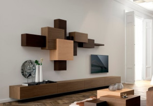 107335 Модульная композиция под ТВ 02 La Ebanisteria Collage