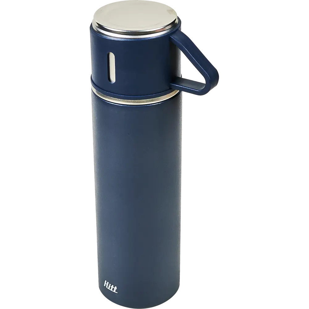 Термос 500 мл кнопка-клапан чашки 2 шт цвет синий Santreyd STLM-2055629