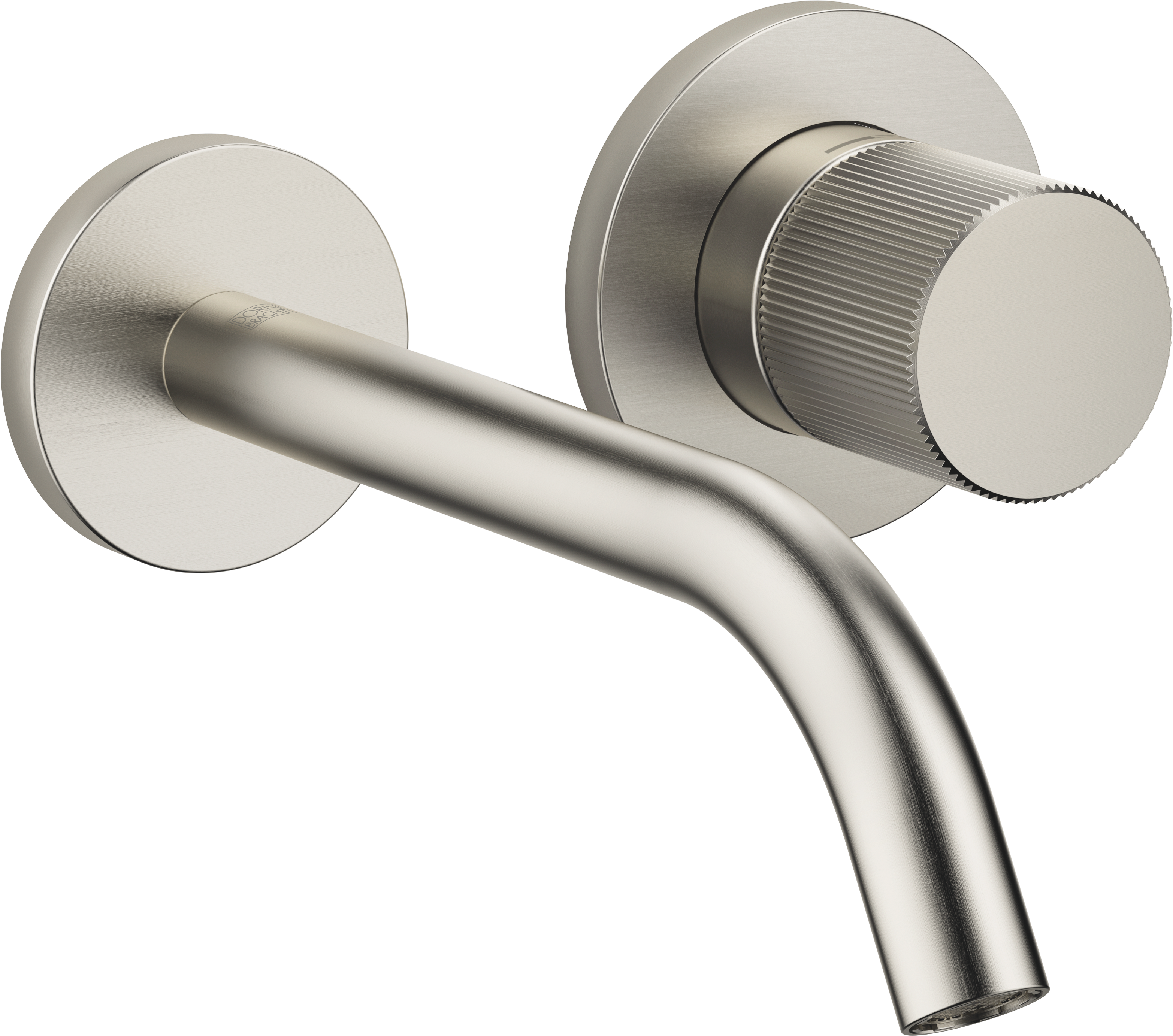 META  PURE Смеситель для раковины, настенный, однорычажный, без донного клапана - матовая платина