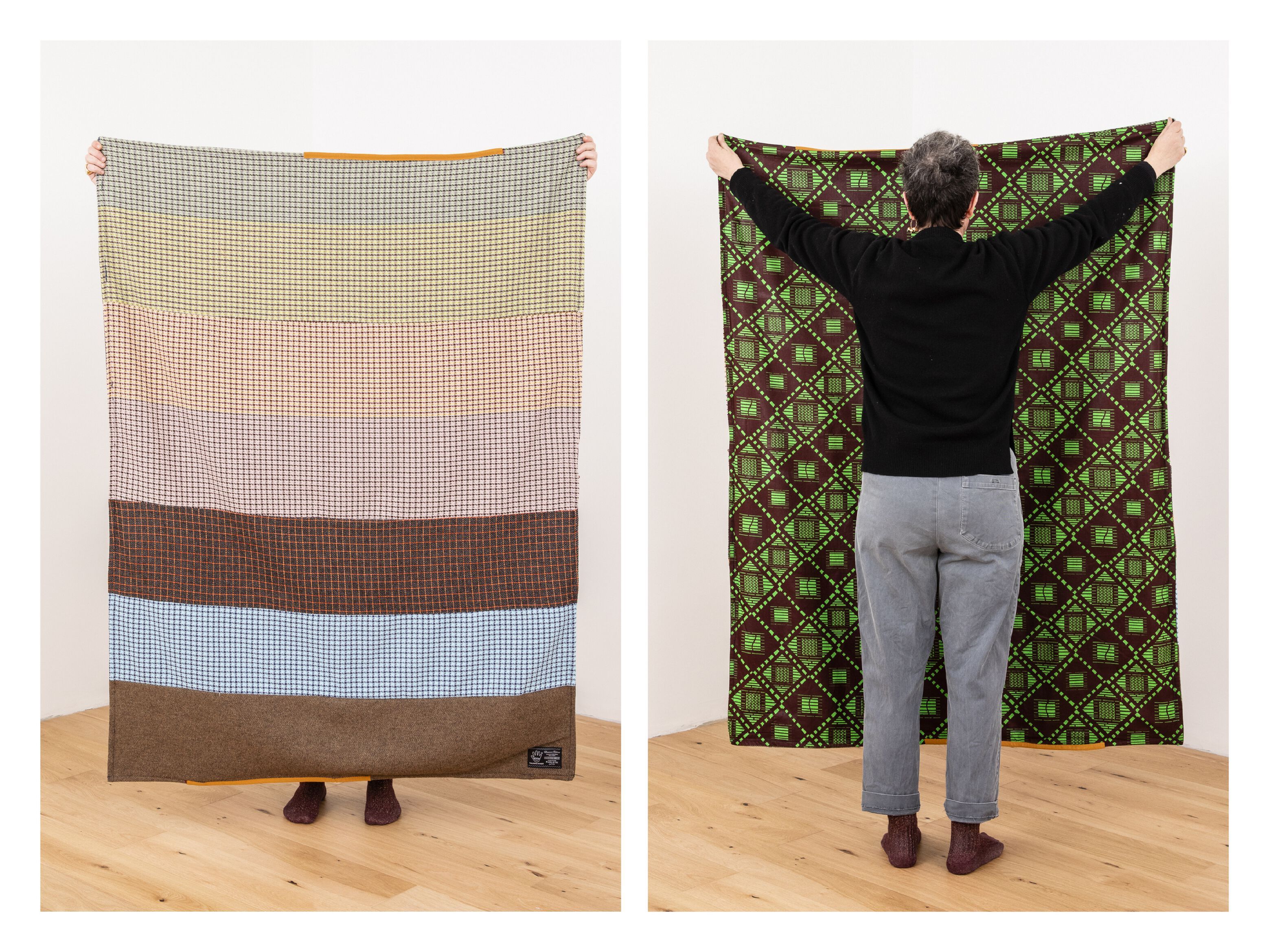 Двусторонний плед из шерсти и хлопка isOnAir 50 повторов ARCH-00026477 - Вид №1