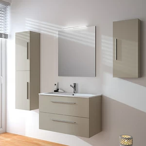 КОМПЛЕКТ МЕБЕЛИ FUSSION CHROME 90 СМ GLOSS TAUPE