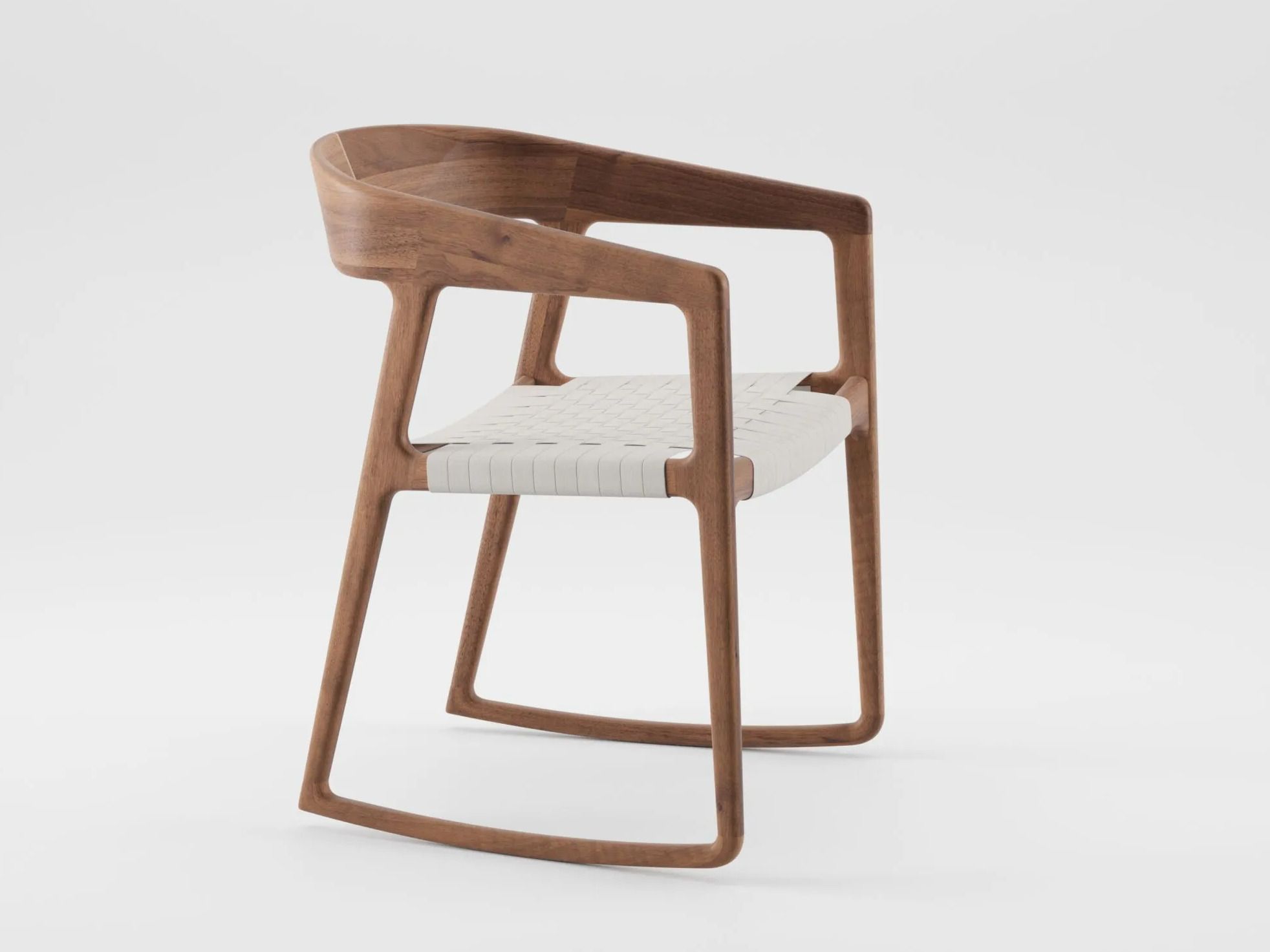 Кресло-качалка из массива дерева с подлокотниками Artisan ARCH-00015668 - Вид №4