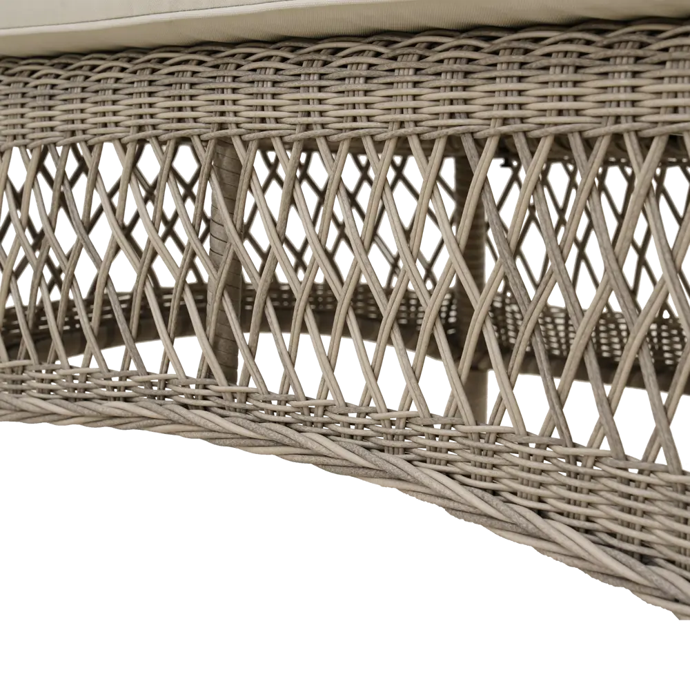 Набор садовой мебели Naterial Idyll алюминий/полиэстер/искусственный ротанг/стекло серый/бежевый: стол, диван и 2 кресла STLM-2151334 - Вид №10