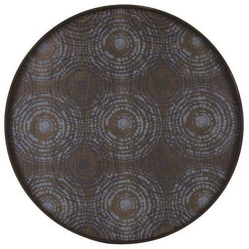 Ethnicraft Круглый деревянный поднос Tribal quest 20374 - Вид №1