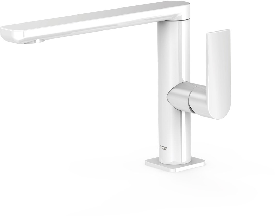 Смеситель для умывальника LOFT с одной ручкой и боковым рычагом-20020501BL TRES