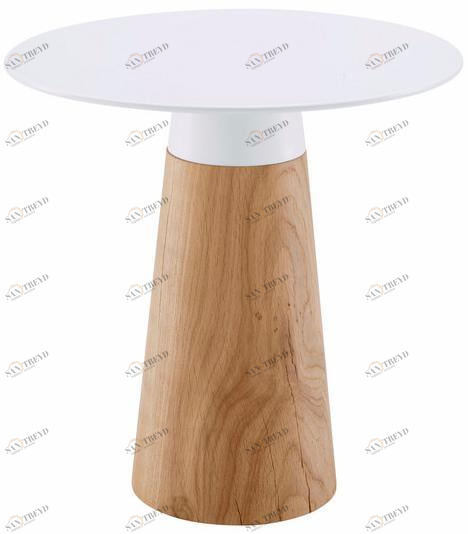 Ligne Roset Низкий круглый лакированный журнальный столик из стали и дерева  19980326 