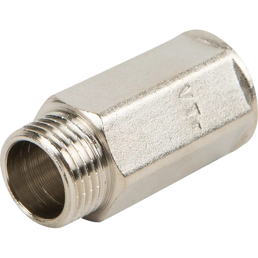 Удлинитель Valtec 1/2"х40 мм внутренняя-наружная резьба никелированная латунь 10508115 STLM-2082749 