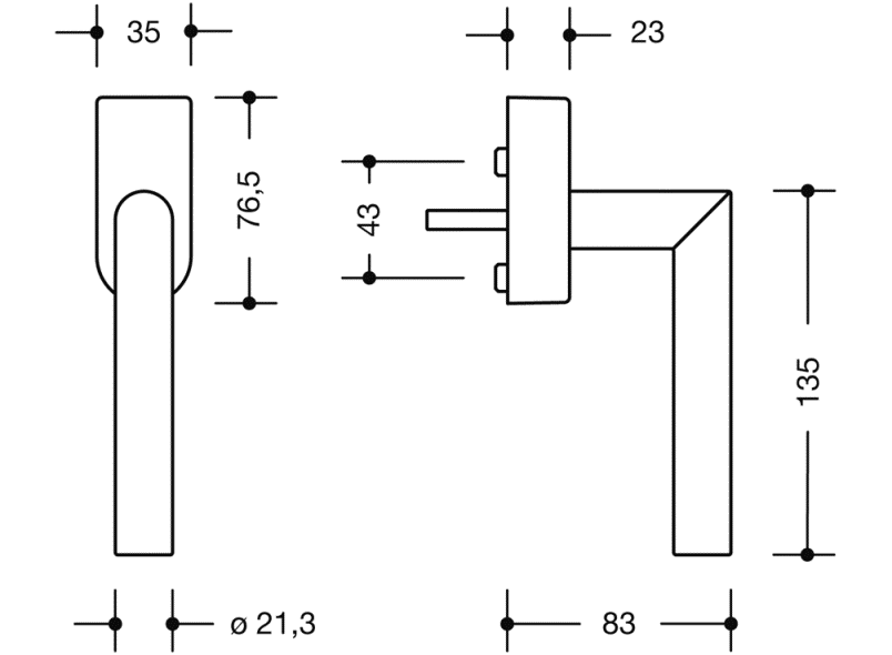 162PCFGA.2 оконная ручка HEWI System 162 | Polyamid  - Вид №8